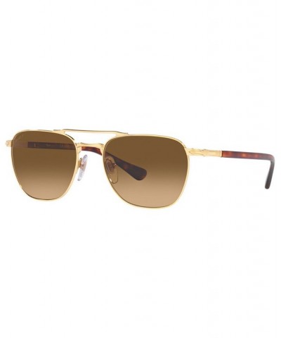 Men's Polarized Sunglasses PO2494S 55 Gold-Tone $43.45 Mens