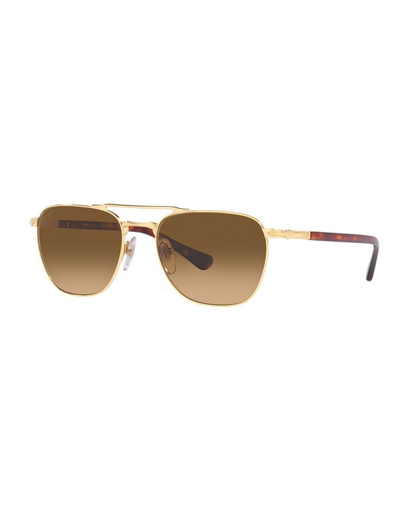 Men's Polarized Sunglasses PO2494S 55 Gold-Tone $43.45 Mens