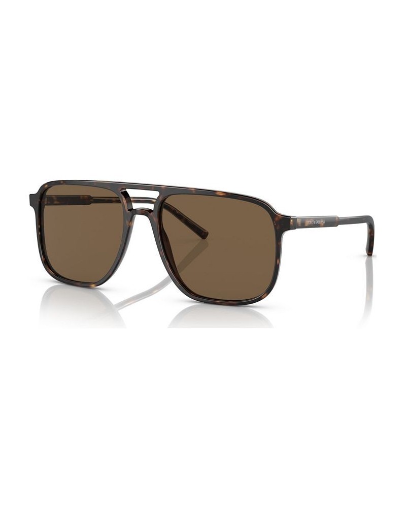 Men's Low Bridge Fit Sunglasses DG4423F58-X Havana $69.60 Mens