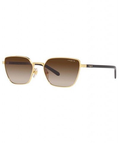 Hailey Bieber x Vogue Eyewear Women's Sunglasses VO4242S 53 Gold-Tone $9.90 Womens