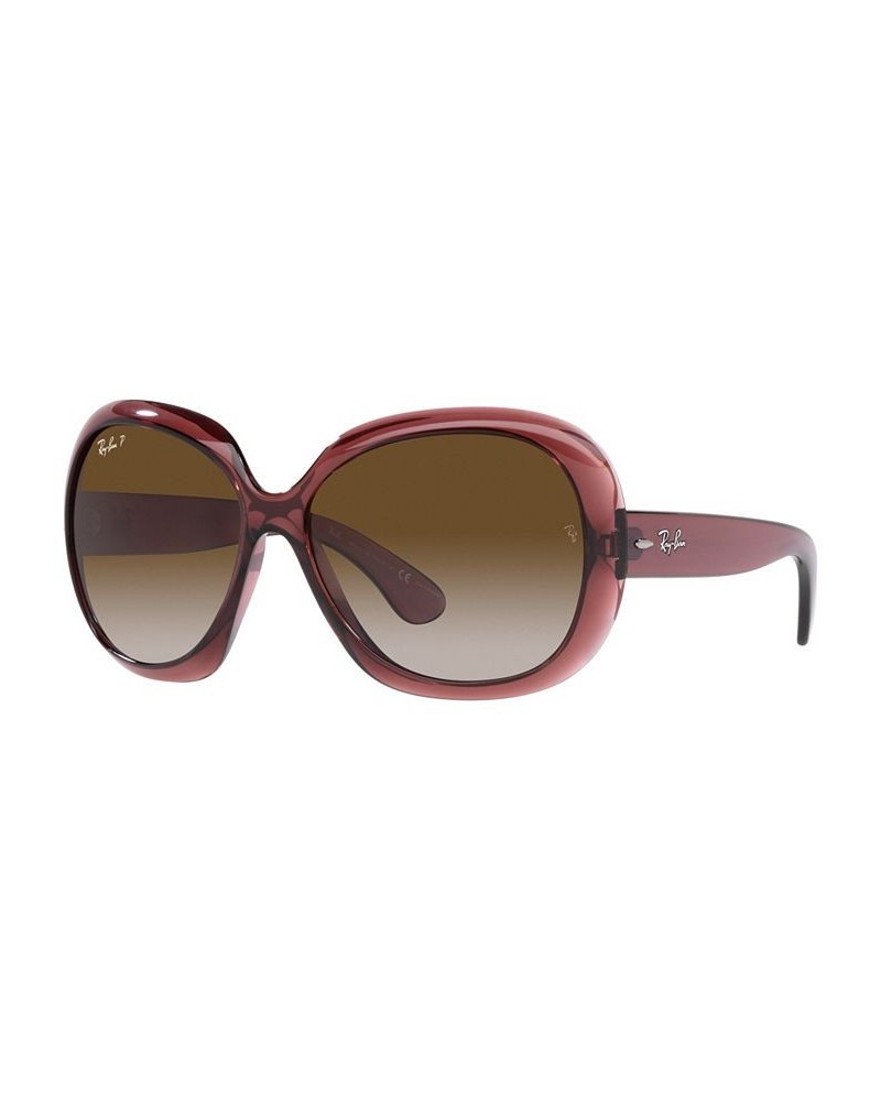 Women's Polarized Sunglasses RB4098 JACKIE OHH II 60 Transparent Dark Brown $53.46 Womens