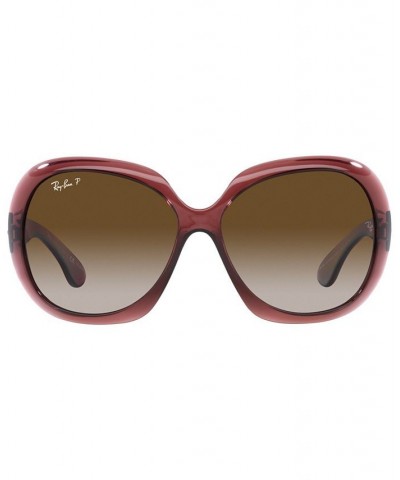 Women's Polarized Sunglasses RB4098 JACKIE OHH II 60 Transparent Dark Brown $53.46 Womens