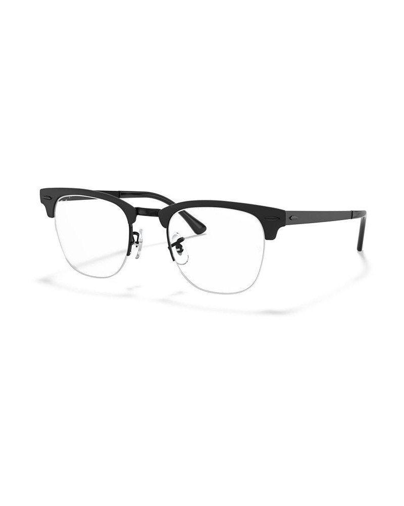 RX3716VM Clubmaster Metal Optics Unisex Square Eyeglasses Black $48.72 Unisex