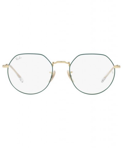 RB6465F JACK OPTICS Unisex Irregular Eyeglasses Matte Petroleum on Arista $53.70 Unisex