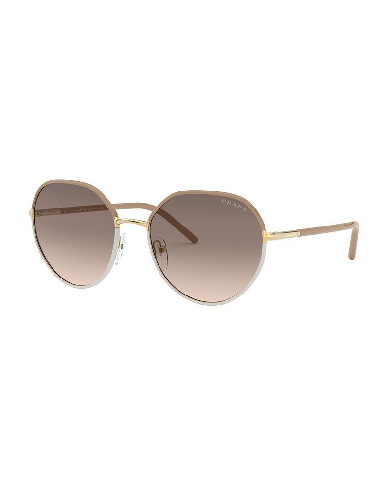 Women's Sunglasses 0PR 65XS BEIGE/IVORY/BROWN GRADIENT GREY $40.70 Womens