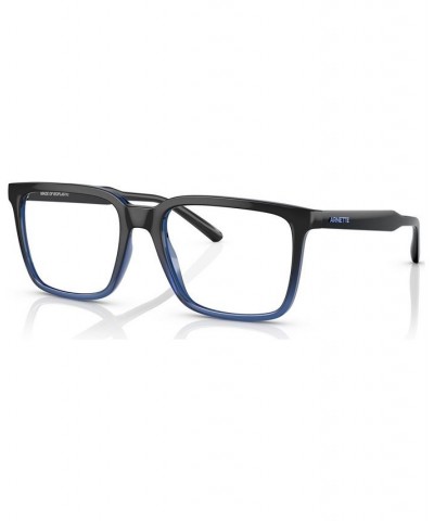 Unisex Rectangle Eyeglasses AN721555-O Transparent Cobalto Gradient Black $25.81 Unisex