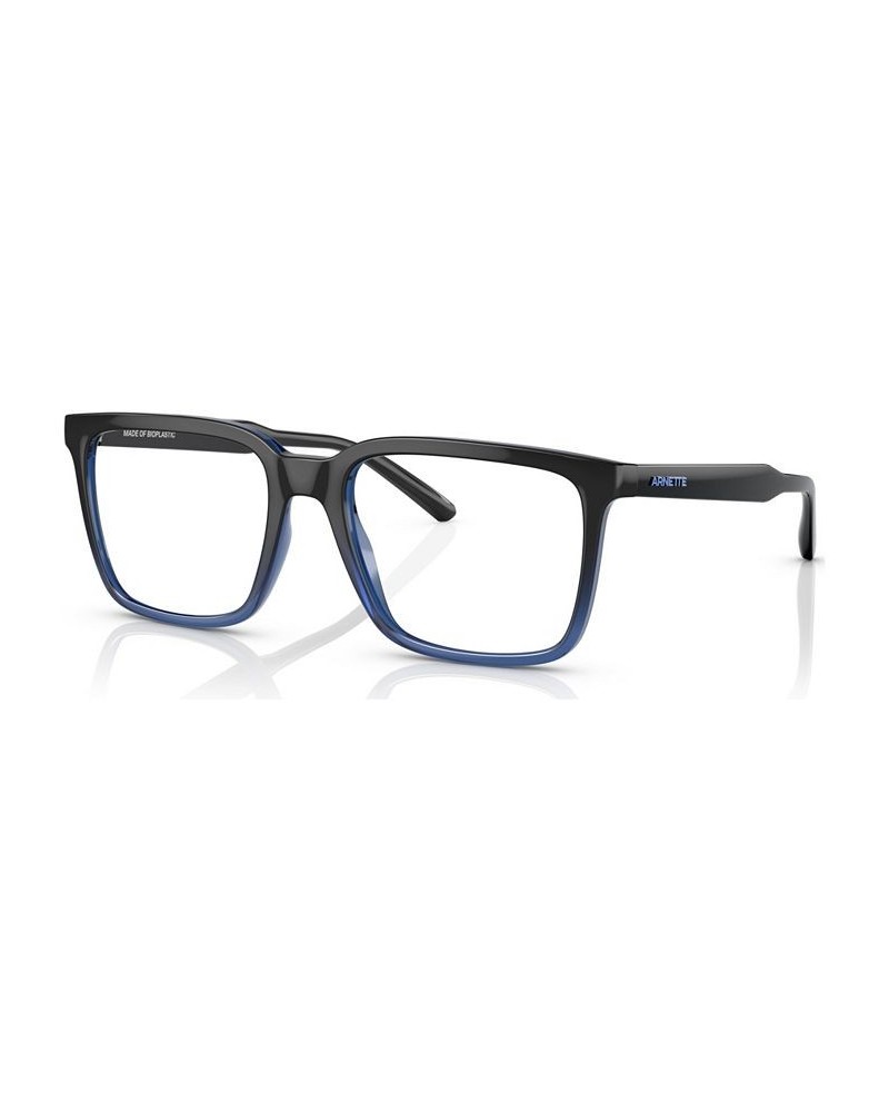 Unisex Rectangle Eyeglasses AN721555-O Transparent Cobalto Gradient Black $25.81 Unisex