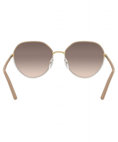 Women's Sunglasses 0PR 65XS BEIGE/IVORY/BROWN GRADIENT GREY $40.70 Womens