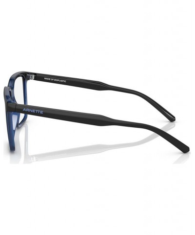 Unisex Rectangle Eyeglasses AN721555-O Transparent Cobalto Gradient Black $25.81 Unisex