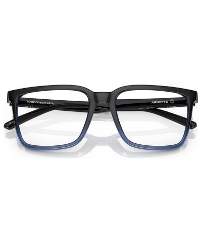 Unisex Rectangle Eyeglasses AN721555-O Transparent Cobalto Gradient Black $25.81 Unisex