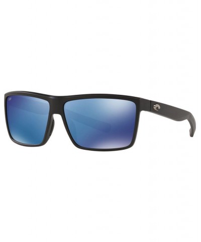 Men's Polarized Sunglasses RINCONCITO 60 BLK/BLE MIR POL $59.64 Mens
