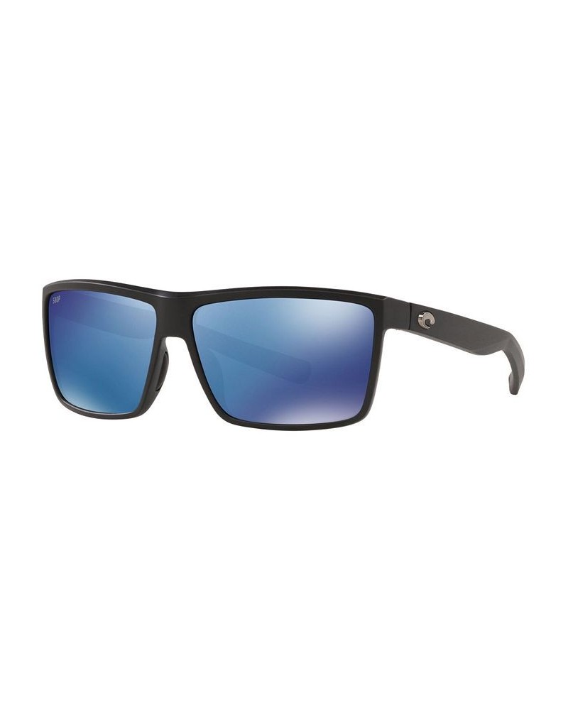 Men's Polarized Sunglasses RINCONCITO 60 BLK/BLE MIR POL $59.64 Mens