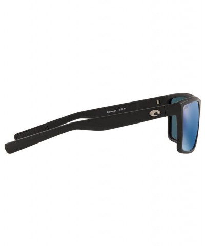 Men's Polarized Sunglasses RINCONCITO 60 BLK/BLE MIR POL $59.64 Mens