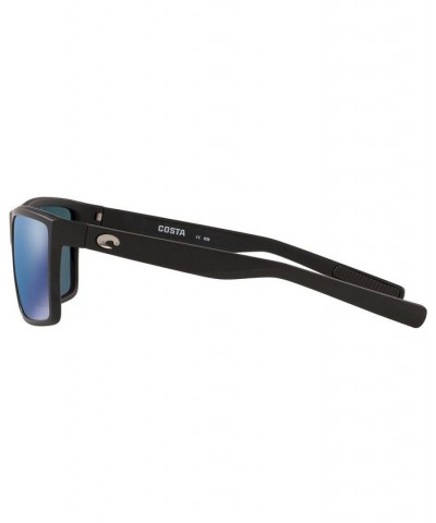 Men's Polarized Sunglasses RINCONCITO 60 BLK/BLE MIR POL $59.64 Mens