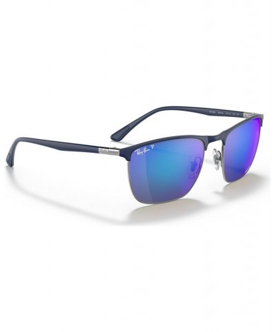 Unisex Polarized Sunglasses RB3686 57 Blue on Gunmetal $56.70 Unisex