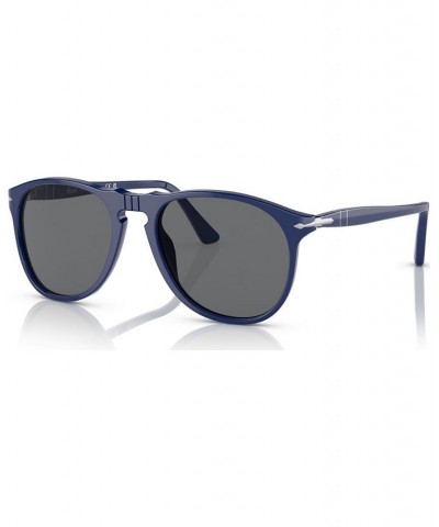 Men's Sunglasses 0PO9649S1170B155W Solid Blue $33.48 Mens