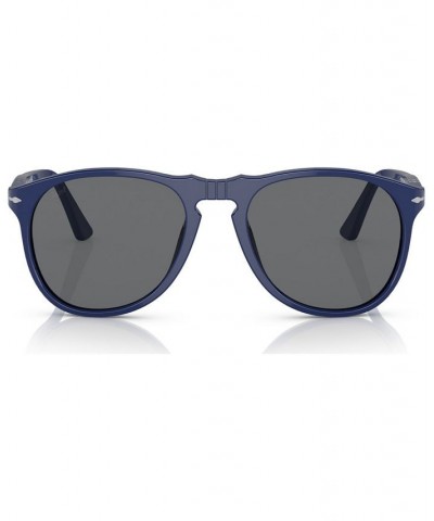 Men's Sunglasses 0PO9649S1170B155W Solid Blue $33.48 Mens