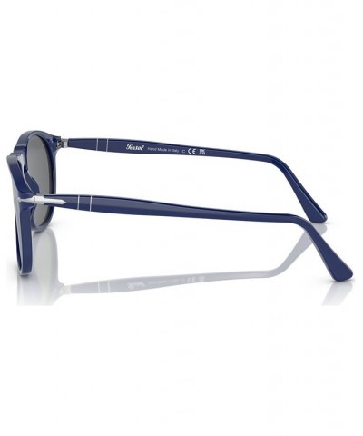 Men's Sunglasses 0PO9649S1170B155W Solid Blue $33.48 Mens