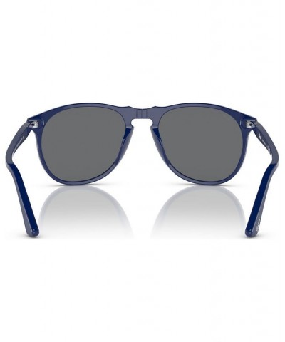 Men's Sunglasses 0PO9649S1170B155W Solid Blue $33.48 Mens