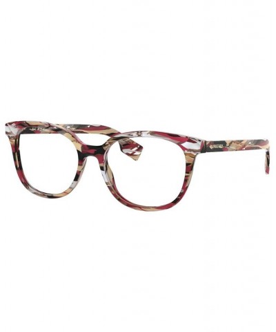 BE2291 Women's Square Eyeglasses Red Multi $35.31 Womens