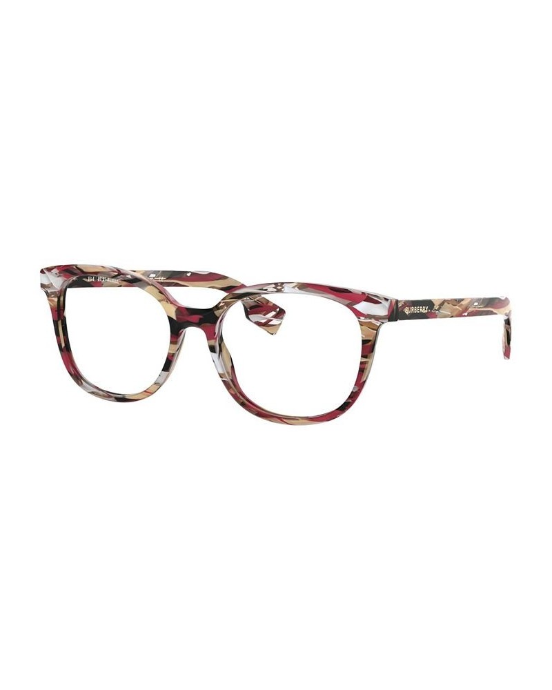 BE2291 Women's Square Eyeglasses Red Multi $35.31 Womens