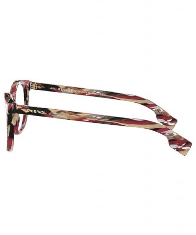 BE2291 Women's Square Eyeglasses Red Multi $35.31 Womens