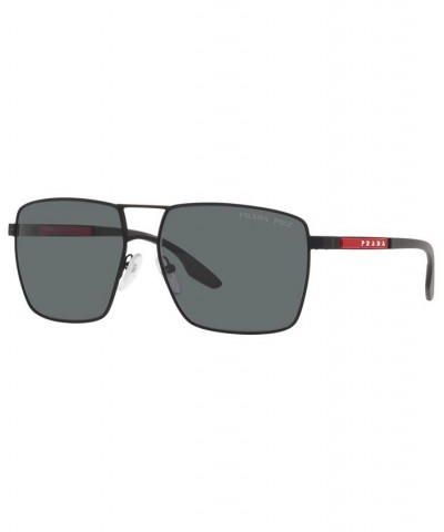 Men's Polarized Sunglasses PS 50WS 59 Black Rubber $92.75 Mens