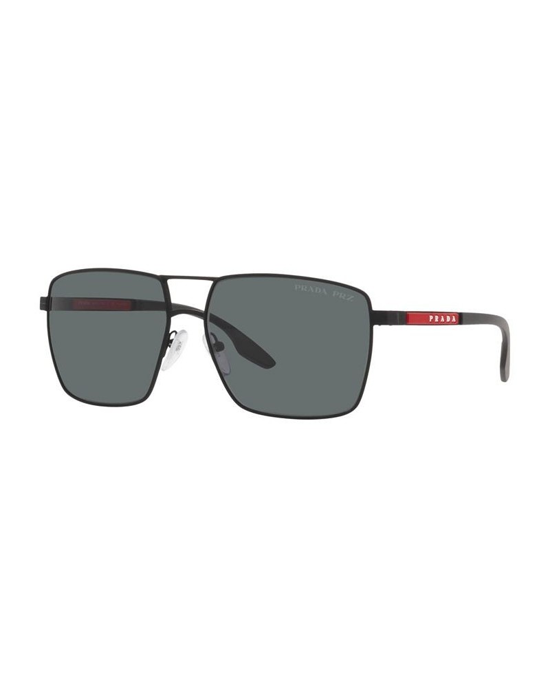 Men's Polarized Sunglasses PS 50WS 59 Black Rubber $92.75 Mens