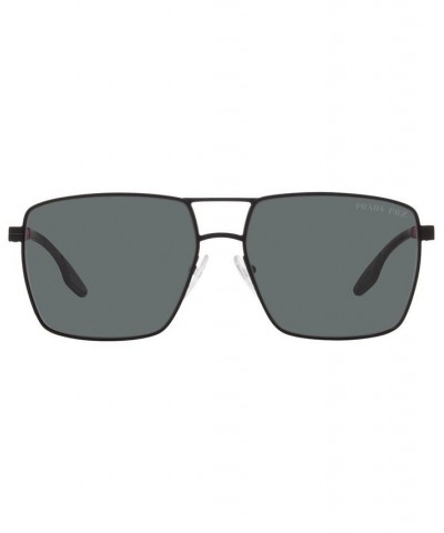 Men's Polarized Sunglasses PS 50WS 59 Black Rubber $92.75 Mens