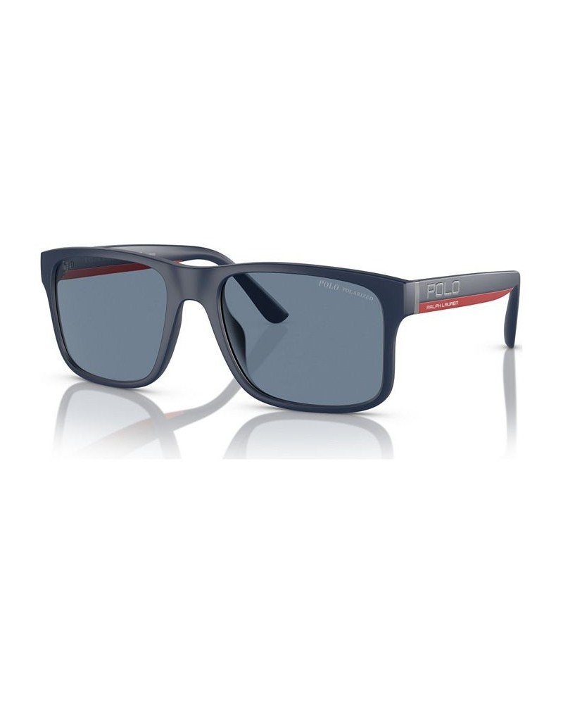 Men's Polarized Sunglasses PH4195U Matte New Port Navy $35.10 Mens