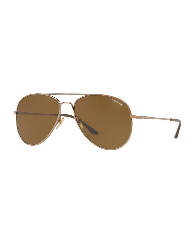 Sunglasses HU1001 59 BROWN/BROWN $21.78 Unisex