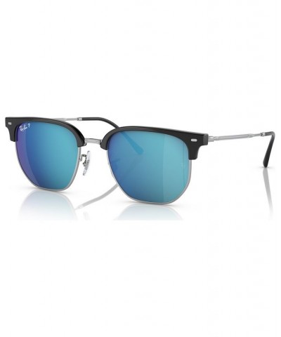 Unisex New Clubmaster 51 Polarized Sunglasses RB441651-ZP Black On Silver-Tone $59.64 Unisex