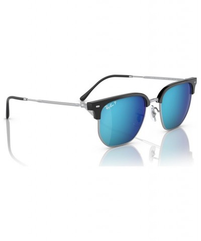 Unisex New Clubmaster 51 Polarized Sunglasses RB441651-ZP Black On Silver-Tone $59.64 Unisex