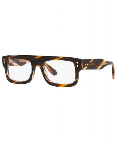 Men's Rectangle Eyeglasses GC00183052-X Brown $146.45 Mens
