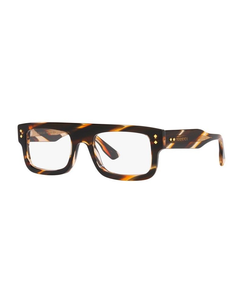 Men's Rectangle Eyeglasses GC00183052-X Brown $146.45 Mens