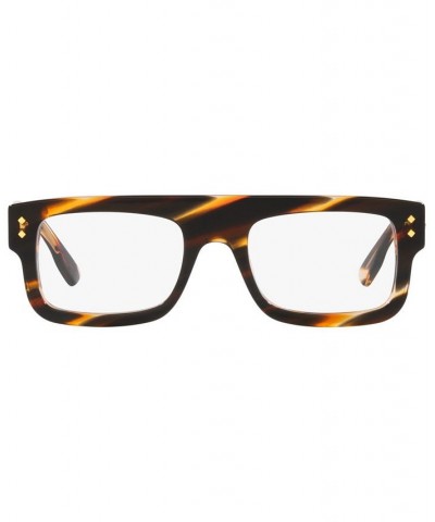 Men's Rectangle Eyeglasses GC00183052-X Brown $146.45 Mens