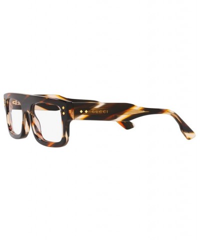 Men's Rectangle Eyeglasses GC00183052-X Brown $146.45 Mens