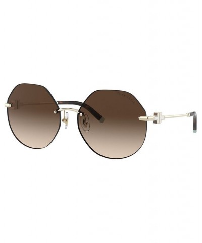 Women's Sunglasses TF3077 60 PALE GOLD/BROWN GRADIENT $126.44 Womens