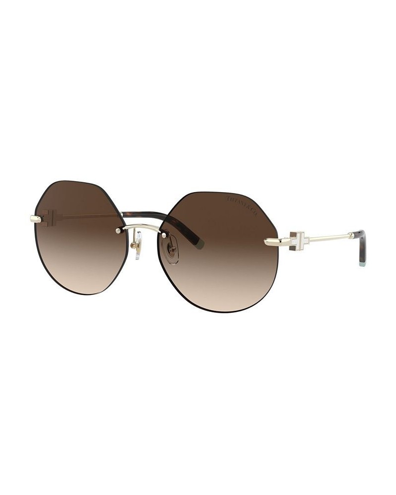 Women's Sunglasses TF3077 60 PALE GOLD/BROWN GRADIENT $126.44 Womens