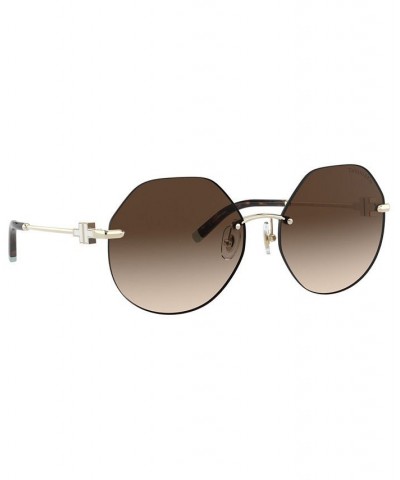 Women's Sunglasses TF3077 60 PALE GOLD/BROWN GRADIENT $126.44 Womens