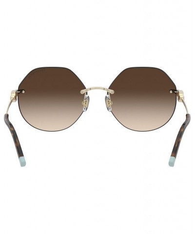 Women's Sunglasses TF3077 60 PALE GOLD/BROWN GRADIENT $126.44 Womens