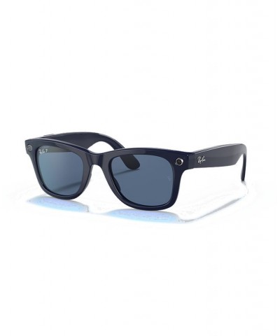 Stories Wayfarer Smart Glasses Shiny Blue $72.38 Unisex