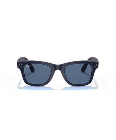 Stories Wayfarer Smart Glasses Shiny Blue $72.38 Unisex