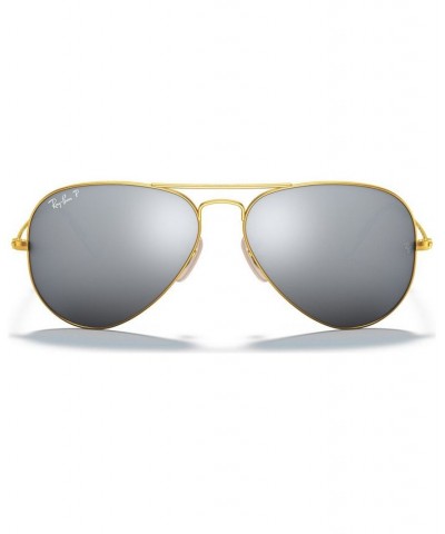 Polarized Sunglasses RB3025 AVIATOR MIRROR GOLD MATTE/PINK MIRROR POLAR $21.30 Unisex