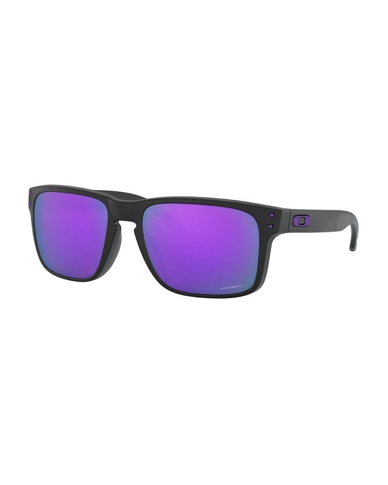 HOLBROOK Sunglasses OO9102 55 MATTE BLACK/PRIZM VIOLET $23.38 Unisex