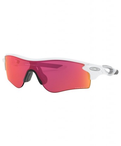 Men's Low Bridge Fit Sunglasses OO9206 RadarLock Path 38 White $22.30 Mens