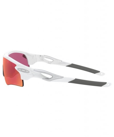 Men's Low Bridge Fit Sunglasses OO9206 RadarLock Path 38 White $22.30 Mens