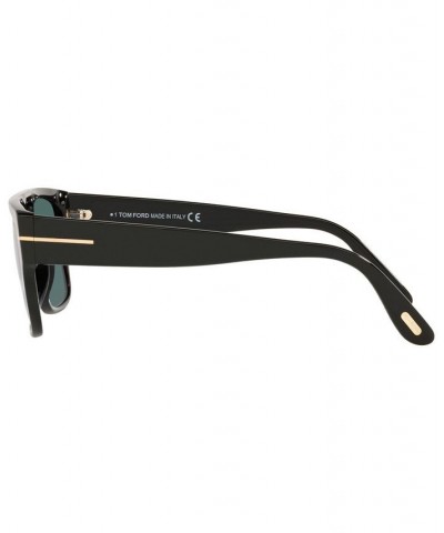 Men's Sunglasses FT0907 55 Black Shiny $124.60 Mens