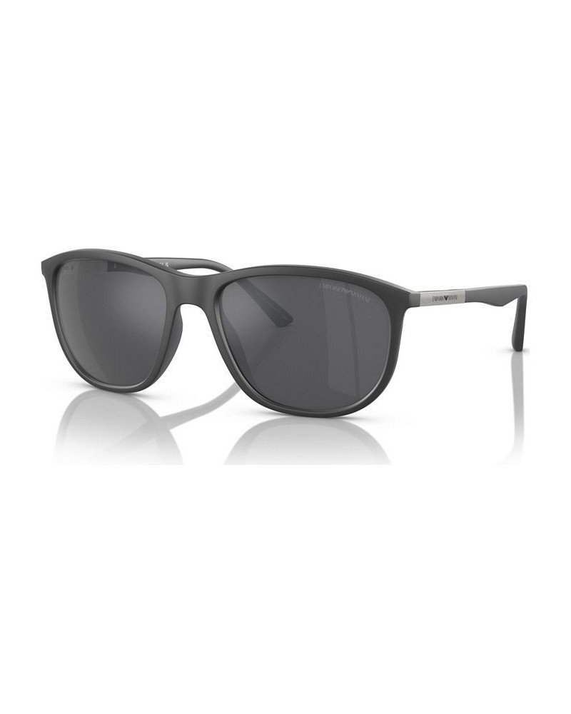 Men's Sunglasses EA4201 Matte Gray $29.70 Mens