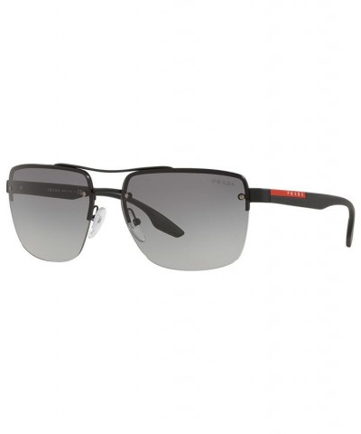 Men's Sunglasses PS 60US 62 LIFESTYLE BLACK RUBBER/GREY GRADIENT $51.68 Mens